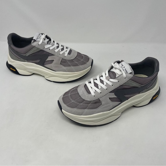 Rag & Bone RB Legacy Runner Sneakers in Grey Leather/ Suede - NWT - Picture 10 of 14